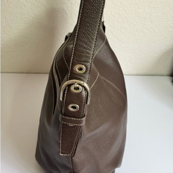 Coach brown leather two way shoulder bag - Picture 3 of 9
